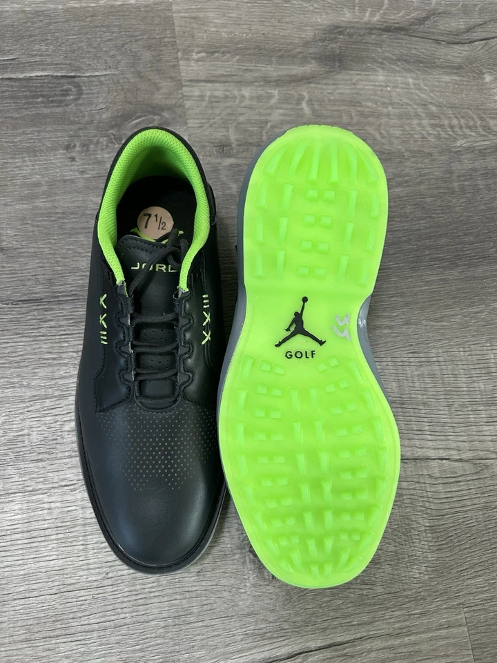 Botines de golf Nike Air Jordan Adg 5 negro-gris-verde acción talla 7,5 FQ6642-002] Foto 3 de 4