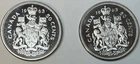 Two 1963 Canada Queen Elizabeth SILVER half dollars P/L