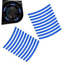 Car Wheel Reflective Sticker, Waterproof Night Safety Warning 20 PCS Blue
