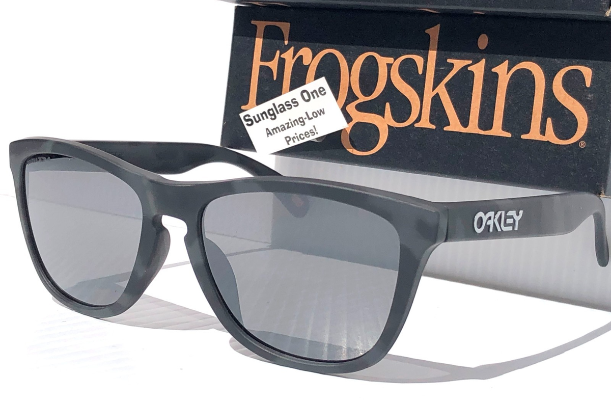 Oakley Frogskins ブラック PRIZM TANGSTEN Oakley FROGSKINS Matte Black Camo PRIZM Black Lens Sunglass 9245