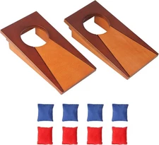 GSE Games & Sports Expert Portable Cornhole Toss Game Set with 8 Blue,Red 