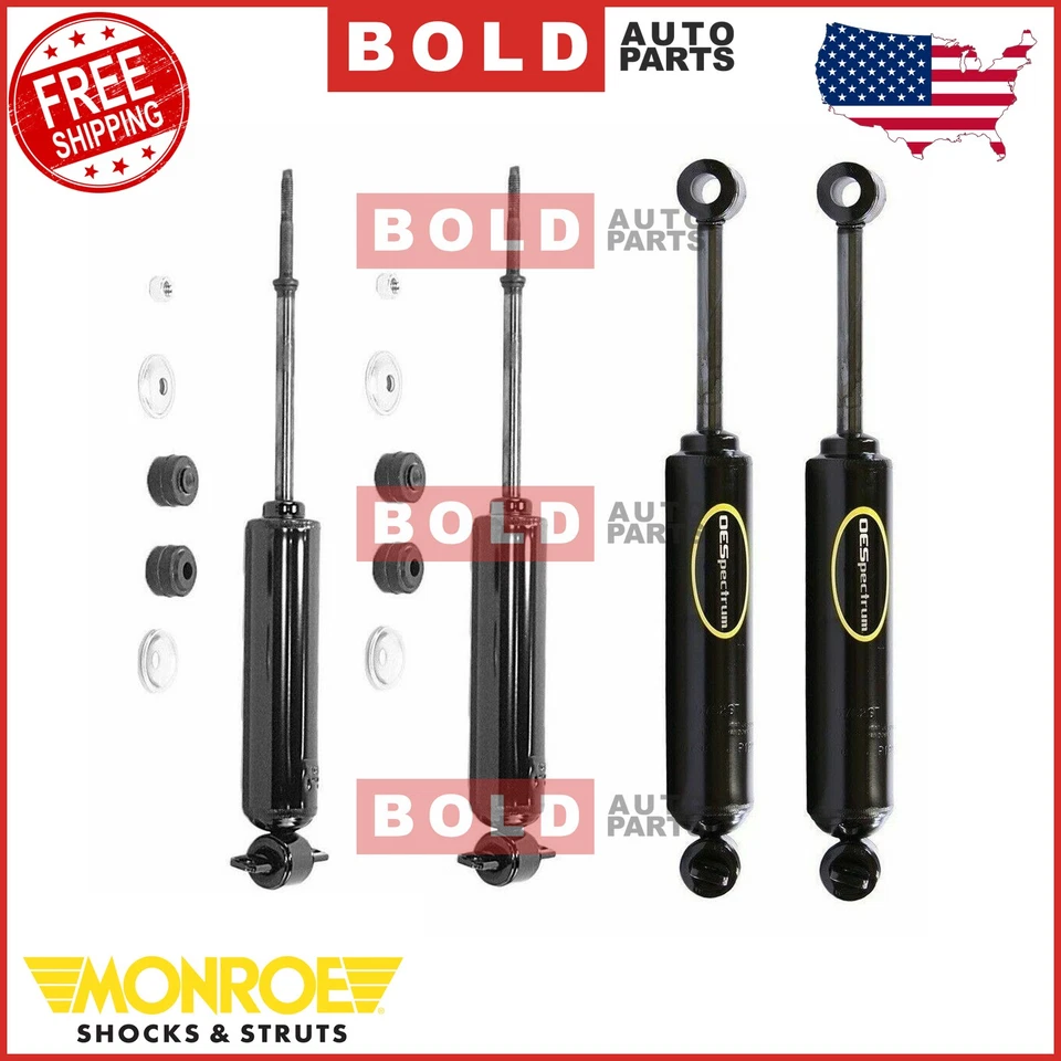 Monroe Front Rear Shock Absorbers Kit Set 4PCS for Lincoln Continental 1964-1969 - Image 2 of 4