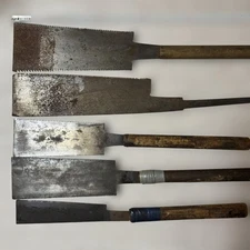Nokogiri Saw Mebiki Pull Japanese Carpenter Tool Vintage set of 4 +blade Japan
