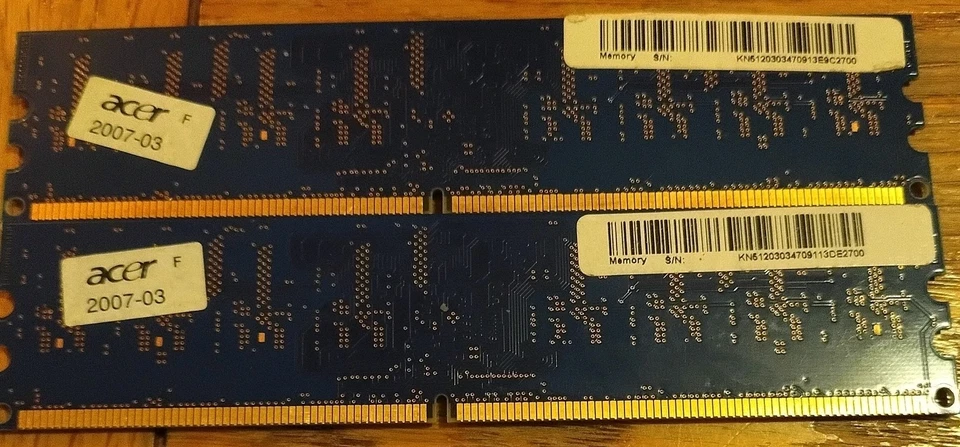 Nanya NT512T64U88B0BY-37B (512MB) PC2-5300 DDR2 non-ECC CL5 240P Memory RAM-USED - Image 3 of 3