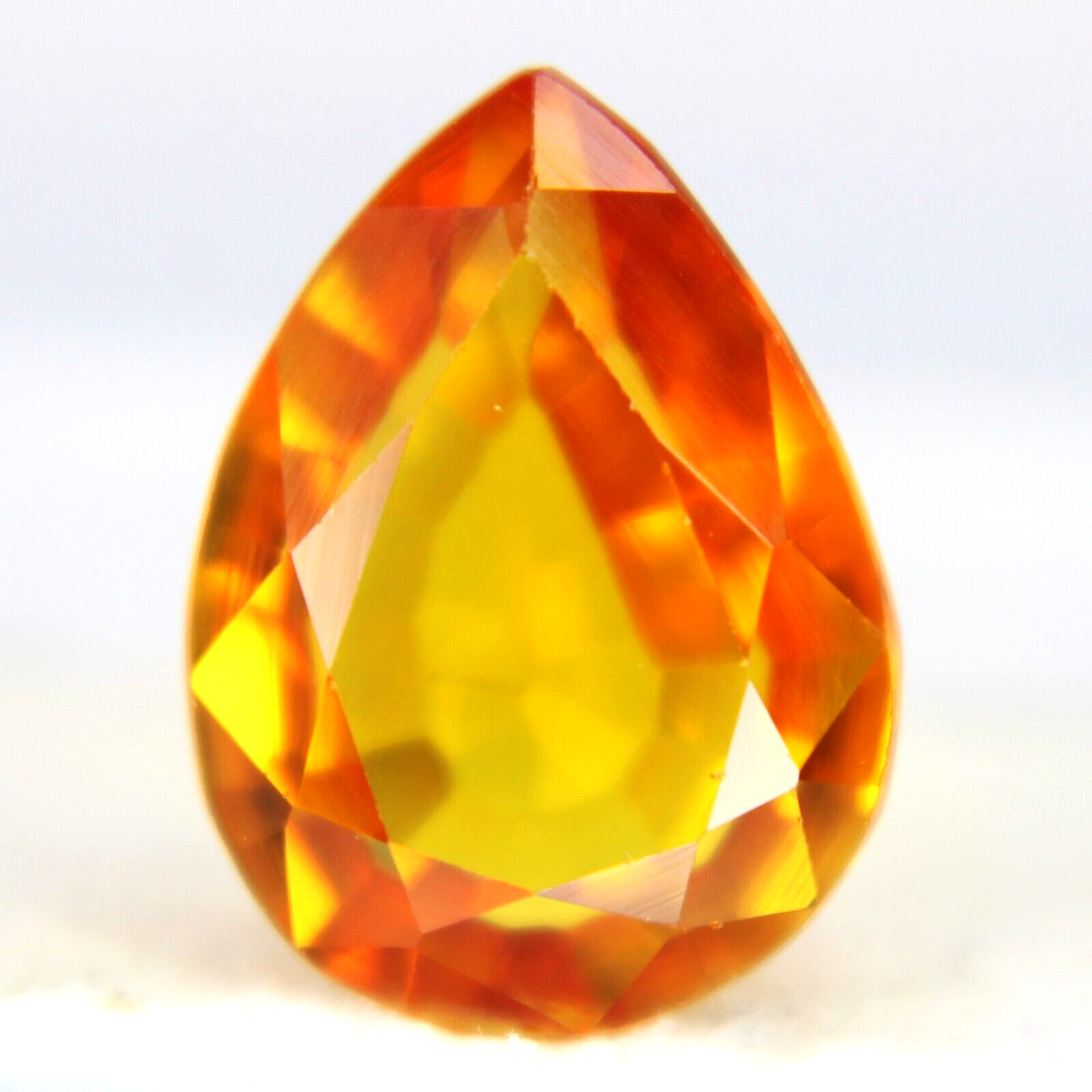 Golden Yellow Natural Imperial Topaz Certified 6.30 Ct Pear Shape 