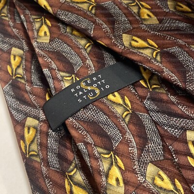 ROBERT TALBOTT STUDIO Tie 100% Silk Men's Paisley FLORAL Necktie Made In USA B1
