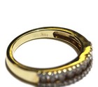 10k yellow gold .47ct white brown diamond fancy anniversary band ring 2.8g 6.25 — photo 4