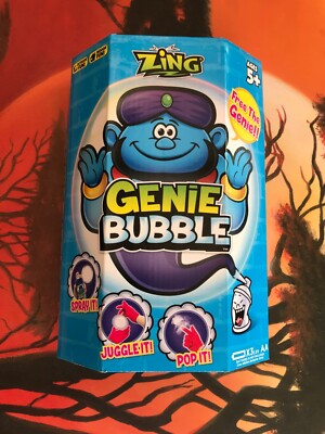 Zing Genie Bubble Kinder Spiel Seifenblasen Batterie betrieb Neu
