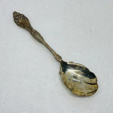 1881 Rogers Oneida Silverplate Sugar Spoon Shell Victorian Ornate Handle 30