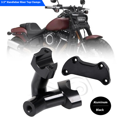 3.5'' Handlebar Risers Top Clamp For Harley Fat Boy Road Super Glide FLTRU FLTRXS