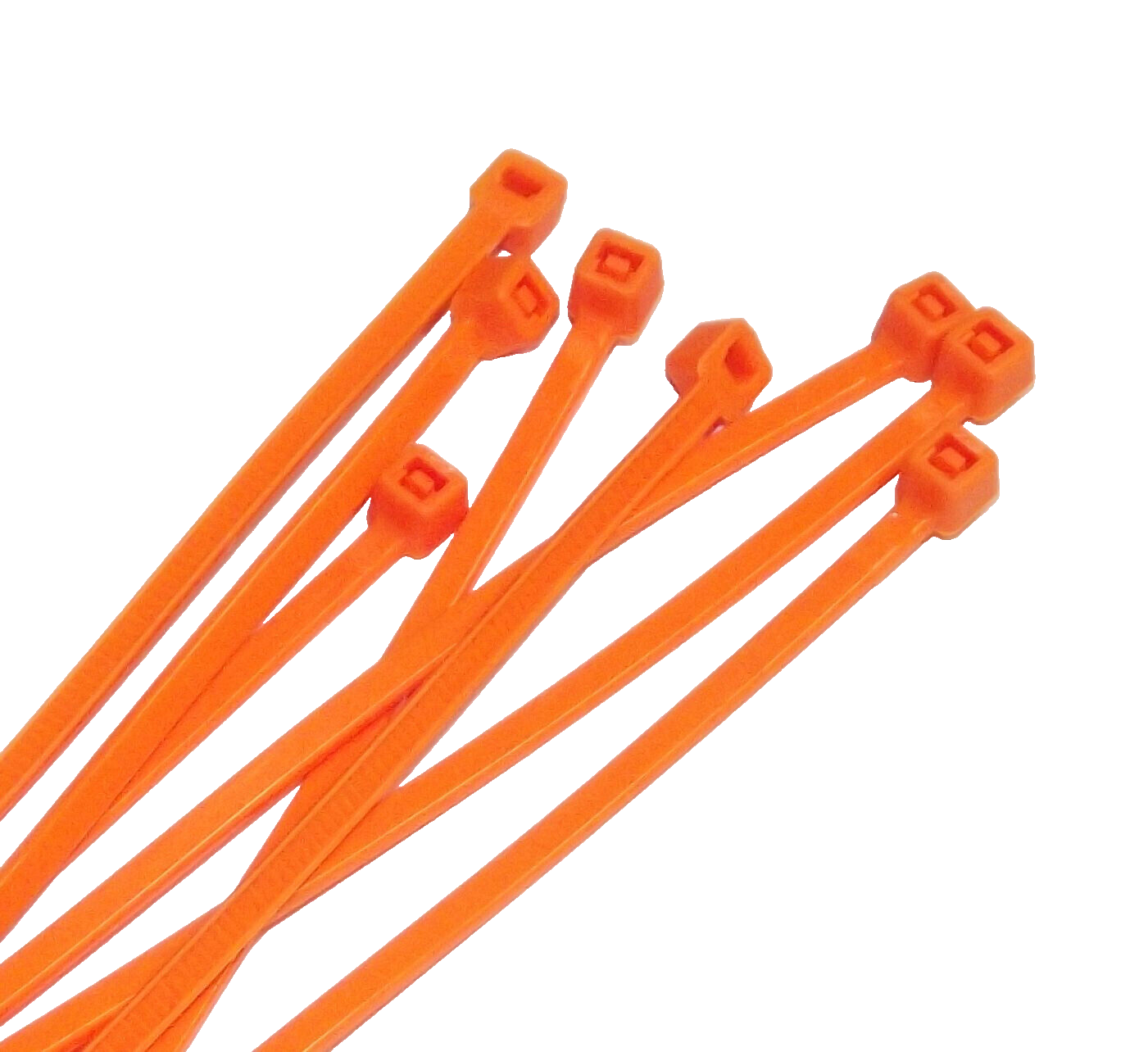PACK OF 100: ORANGE 100mm x 2.5mm (4"" INCH APPROX) Nylon Cable Ties / Tie Wrap