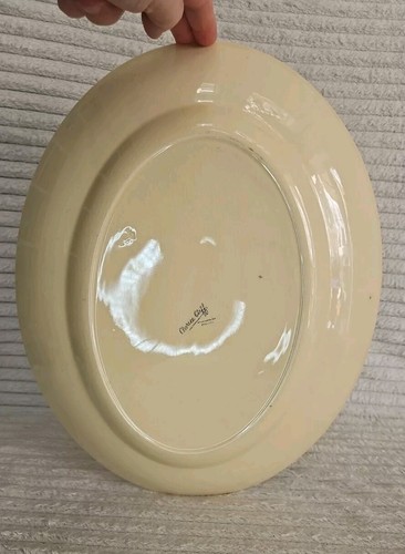 Clarice Cliff Art Deco Oval Hand Painted Banded Platter Plate L16" x W13" VGC - Picture 6 of 18