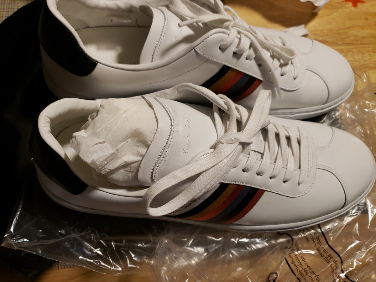 paul smith mens white trainers