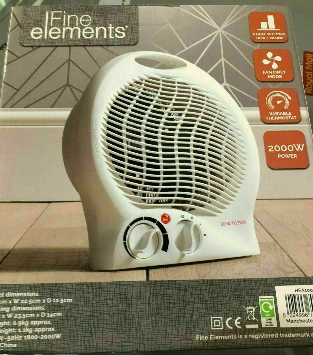 heater For Home Office 2000W Up Right Electric Fan fine Elements UK | eBay