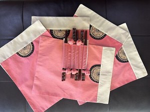 ☯️Vintage Solid Placemats & Chopsticks Set X5