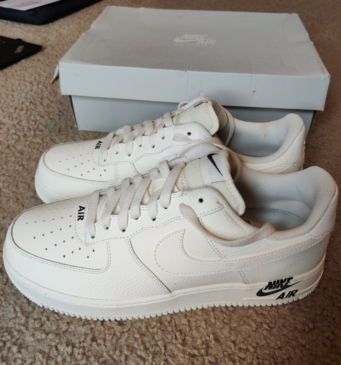 Nike Air Force 1 Low '07 White / Sail Black 2018, Size 10.5 (AJ7280-102)
