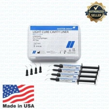 Master-Dent Dentonics Light Cure Cavity Liner Kit, 4 x 1.5g Syringe w/ Tips