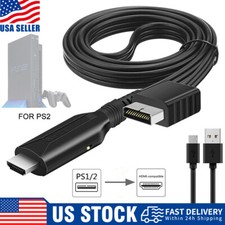 For PS1  PS2 to HDMI Adapter Cable TV Game Console Audio Video Converter New