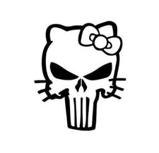 Vinyl Decal- Hello Kitty Punisher Pick Size Color Car Truck Sticker Vinyl Decal- Hello Kitty Punisher Pick Size Color Car Truck Sticker