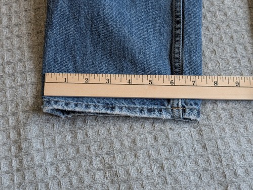 Everlane Jeans Women 23 Long Fits 24x28 Blue The 90's Way High Straight Button - Picture 13 of 13
