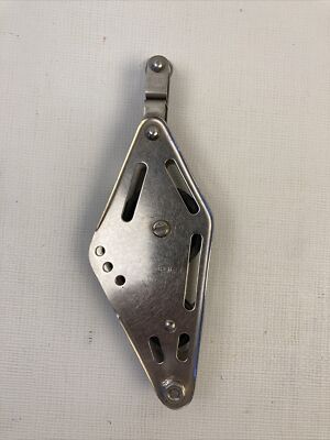 HS Germany Sailboat Fiddle Block Vintage Stainless Steel EUC