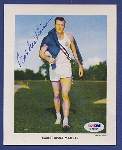ROBERT BRUCE MATHIAS Olympics Signed 6x7 Photo PSA/DNA 133083 - Picture 1 of 1