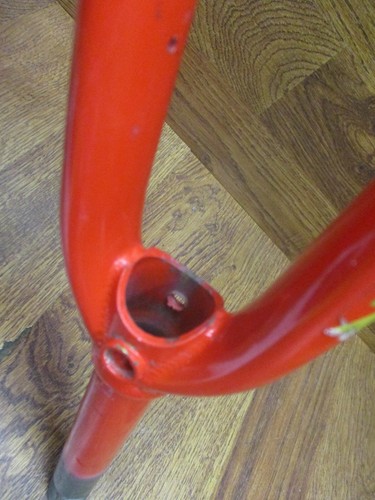 SCHWINN PARAMOUN 1" x 7" THREADED 100x9qr 700C STEEL ROAD BIKE FORK - RED - Picture 6 of 8