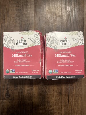 Earth Mama Organic Milkmaid Tea 32 ct Helps Support Breast Milk