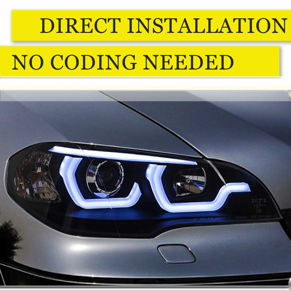 For BMW X5 E70 2007-2013 Headlight LED DRL Turn Signal Xenon Low