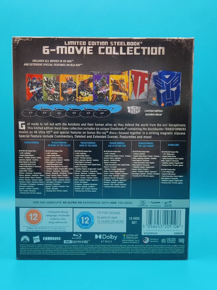 Transformers , 6-Movie Collection Steelbook Limited Edition 4K UHD Box Set - Image 2 of 4