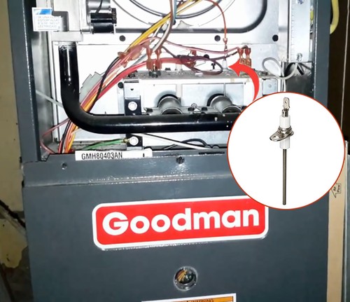 Gas Furnace Flame Rod Sensor Detector B1172606 For Goodman Amana Janitrol Heater - Picture 5 of 6