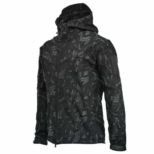 Mens Outdoor Waterproof Jacket Tactical Winter Coat Soft Shell Military Jacket - Picture 18 of 23