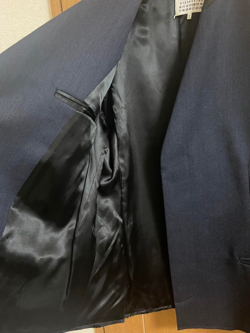 ジャケット・アウター Maison Margiela14 Collarless Jacket Navy Maison Margiela14 Collarless Jacket Navy