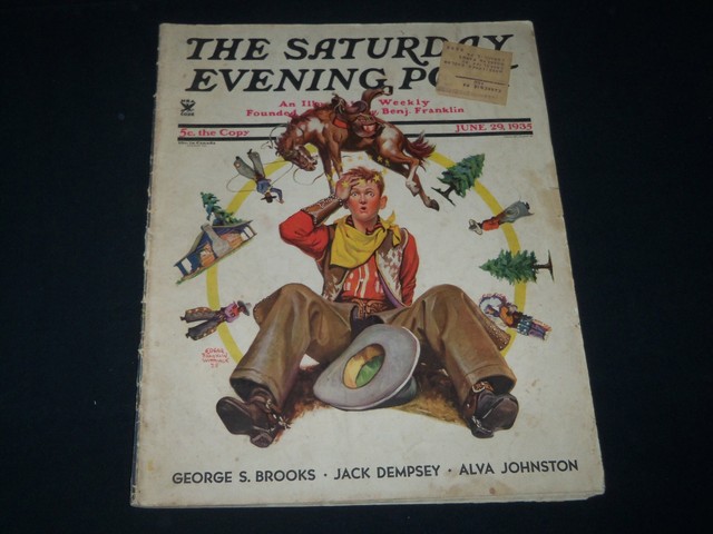 1935 JUNE 29 SATURDAY EVENING POST MAGAZINE - GREAT COVER ...