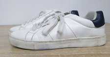 Fcuk Men's White Leather Lace-Up Casual Sneakers UK 8, EU 42