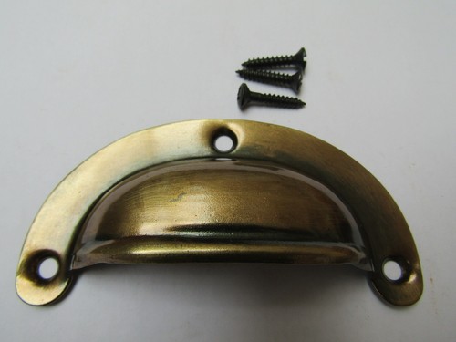 ANTIQUE BRASS CABINET CUPBOARD DOOR KITCHEN DRAWER FITTINGS - 第 5/6 張圖片
