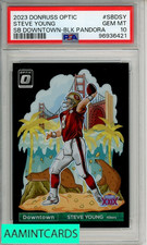 2023 PANINI DN OPTIC SB DOWNTOWN STEVE YOUNG #SBDSY BLK PAND PSA 10