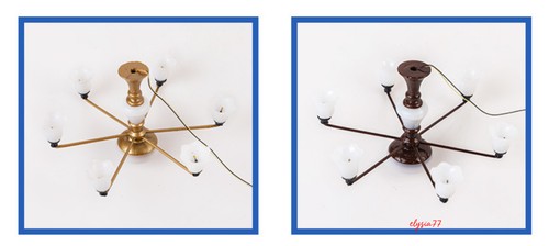 LED Chandelier HO/OO 1:12 Scale Lights Model Miniatures Living Room Decorative - Picture 7 of 10