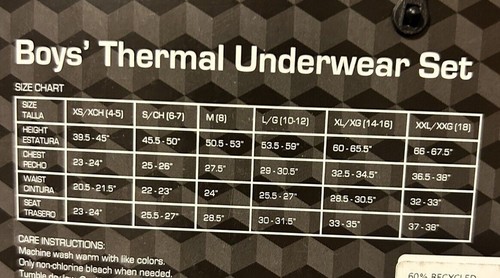 Athletic Works Boys Thermal Waffle Underwear Set Royal Blue XS (4/5) NWT - Picture 4 of 4