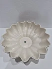 Vintage Red Wing Pottery Ceramic Lotus Fluted 10" Ivory Console Bowl, #1620