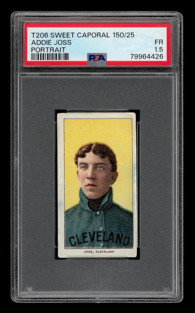 1909-11 T206 Set-Break Addie Joss Portrait Sweet Caporal PSA 1.5 FR view 1