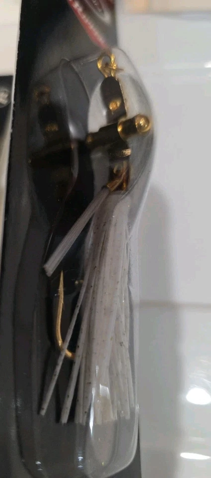 Lote de 2- Señuelos Nemire Rojo Destripador Bajo Cuchara Falda Sonajero 1/4oz Blanco Perla Foto 4 de 4