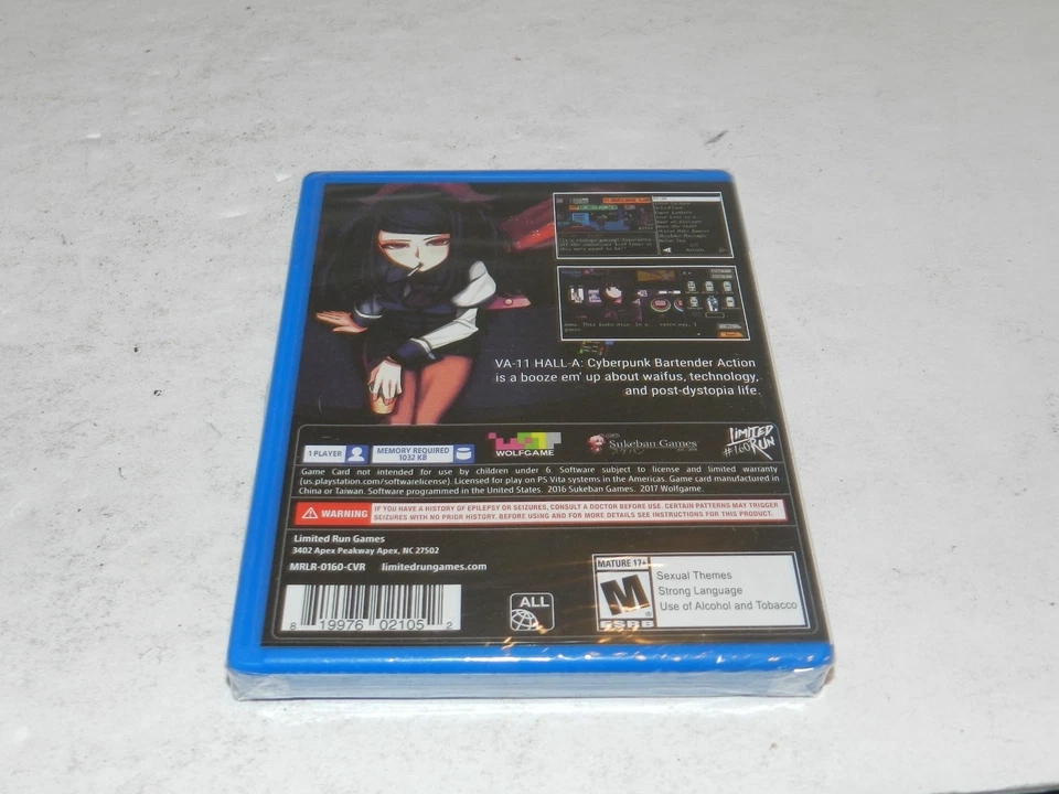 VA-11 Hall-A Cyberpunk Bartender Sony PS Vita LRG #160 / V59 Sealed NEW - Image 2 of 2