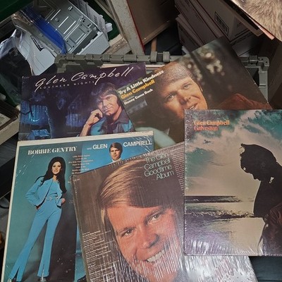 Glen Campbell Lot of 5 Records Galveston, Kindness, Goodtime, Southern, BobGent