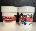 Vintage Transformers Optimus Prime Bounce Plastic Tumbler Cup Set of Two