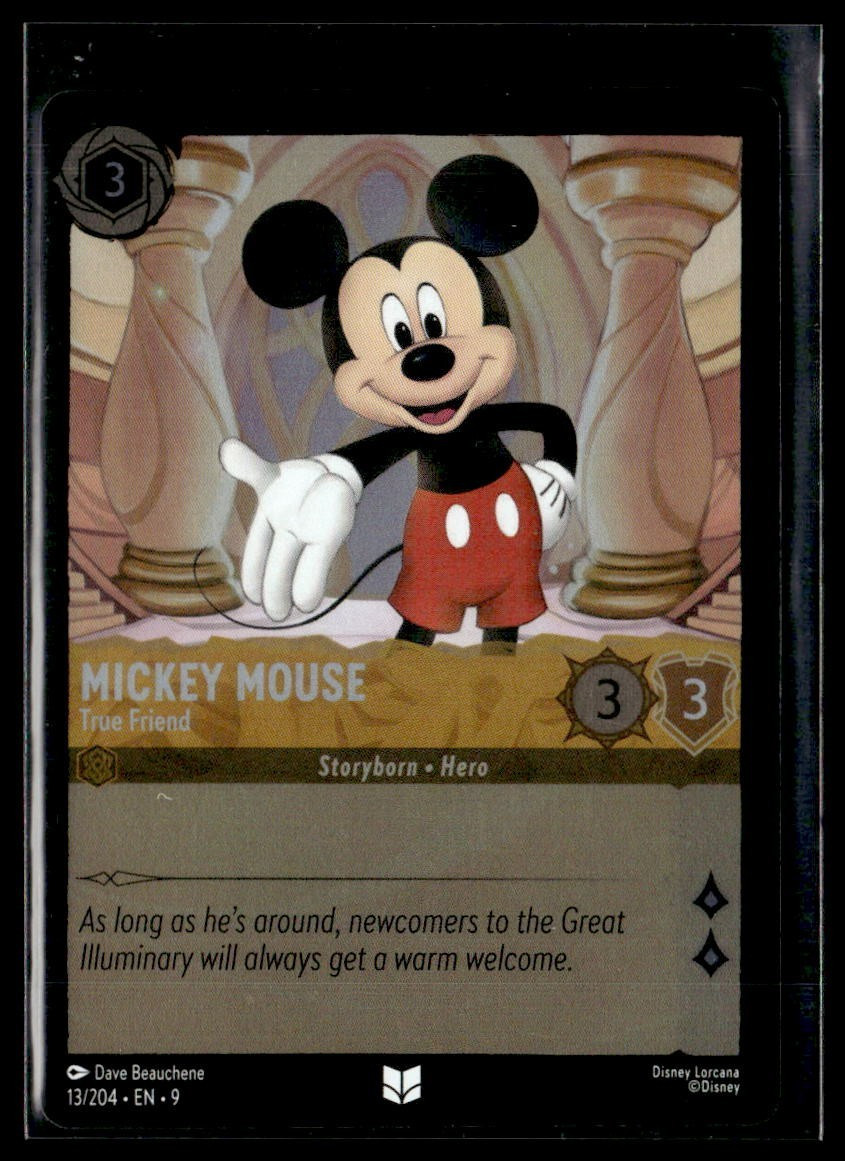 Disney Lorcana The First Chapter Mickey Mouse True Friend Foil #12/204