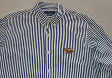 Polo Ralph Lauren mens Horses Crest Embroidered Equestrian Striped shirt size L
