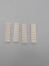 4x Lego Plate Building Plate Flat 3034 White 2x8