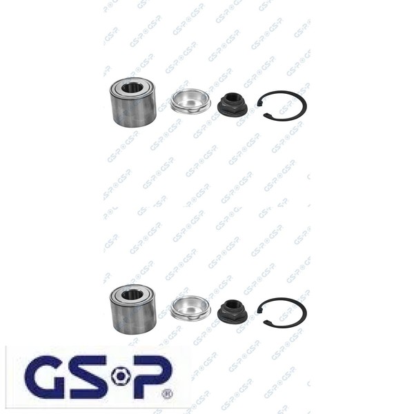 2X Radlagersatz GSP GK3680 2 Radlager Satz Links Rechts Hinterachse Hinten-image