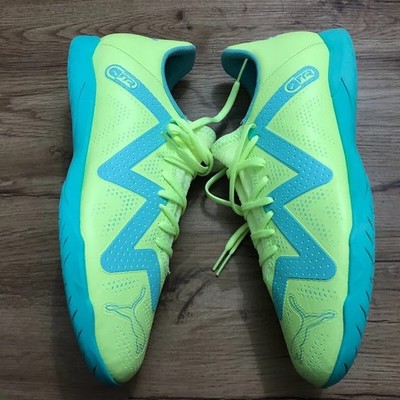 Puma Future Play It Yellow/Blue Mens Size 10.5 D Indoor Lace Up Soccer Shoes